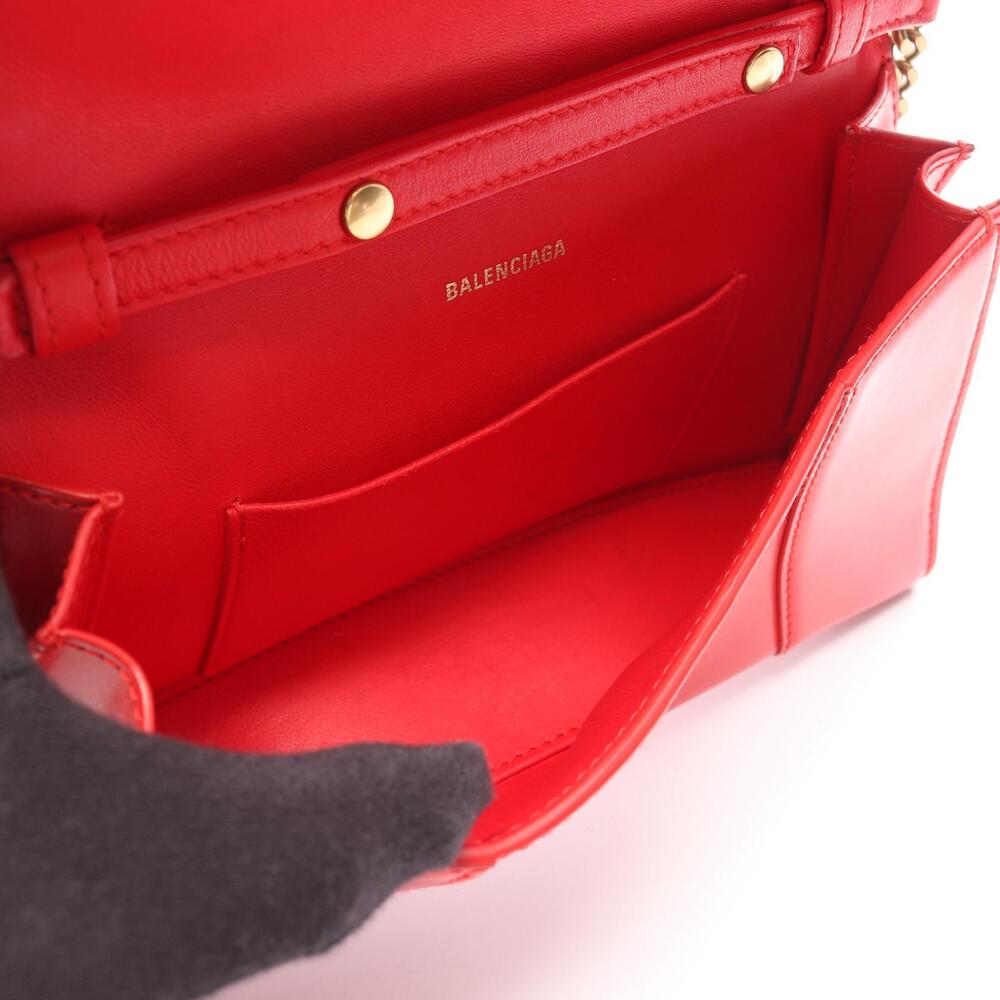 Balenciaga Shoulder Leather Bag Red Hourglass - Picture 3 of 9